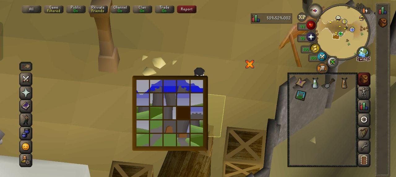 Image for the first step to using the slider solver, taking a screenshot of the slider puzzle you are solving in OSRS